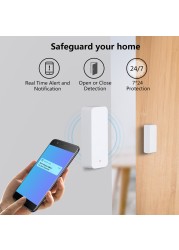 Tuya ZigBee Door Sensor Connect Open Sensor for Smart Home Automation App Remote Control Work with Aliax, Google Home