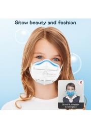 5 layers KN95 children FPP2 masks disposable mask protective mascarillas kn95 certified ffp2 fish mask