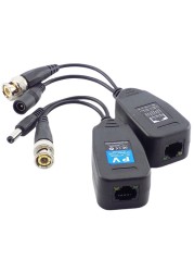 5 Pair (10pcs) Passive CCTV Coax BNC Power Video Balun Transceiver Connectors to RJ45 BNC Male for CCTV Camcorder