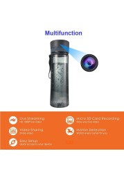 750ml Portable Water Bottle Pinhole Camera Mini Desk Water Cup Video Surveillance Camera & Audio Recorder Wifi Remote Monitor