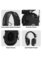 Tactical Headset Hearing Protection Earplugs 23dB Muffs Earmuffs Military Shooting Ear Protectors Hunting Noise Reduction Soundproof