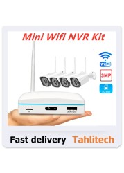 Tahlitech Wireless Outdoor Camera Set Wifi CCTV NVR Kit PIR Smart Human Detection Camera Surveillance Security Camera System