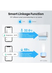 Aubess Tuya Remote Temperature Humidity Sensor by Tuya Smart Life APP Smart Home Battery Powered Alexa Google