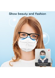 KN95 niños Mascarillas fpp2 ce certified ffp2 masks 95% filtration masque KN95 Maske Kinder designed for ffp2masque glasses for kids