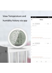 Tuya Zigbee Smart Home Temperature Humidity Sensor with LED Display Works with Google Assistant and Tuya Zigbee Hub