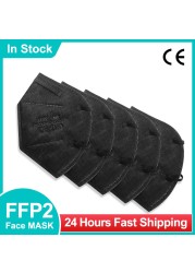 5-100pcs FPP2 Approved Protective ffp2mask FFP2 Mascarillas Negras 5 Layers Reusable KN95 Mask ffp2 mascarillas certificadas