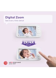 VAVA Split Screen IH006 5" 720P Baby Monitor Zoom Camera Audio Visual Infrared Night Vision Thermal Monitor