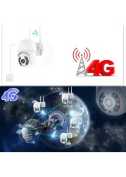 4G SIM Card IP Camera PTZ 1080P 3MP 5MP HD Wireless WiFi Security Outdoor Dome Camera CCTV P2P Onvif Two Way Audio iCsee