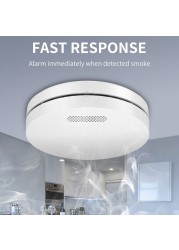 Tuya WiFi Smoke Sensors Fire Protection Alarm 80DB Siren Sound Smoke Detector Fire Alarm Home Protection System Firefighter