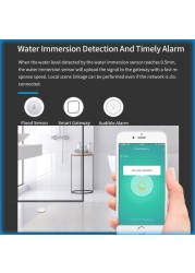 Aubess Tuya Zigbee Water Leakage Sensor Alarm System Smart Water Level Detector Home Security Protection Against Water Leakage