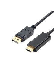 DisplayPort to HDMI Compatible Cable 1.8m 1080P DisplayPort DP to HDMI Compatible Cable for Connecting Laptop to Projectors