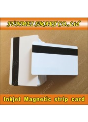 10pcs/50pcs PVC Blank White Plastic Cards 30Mil Heco Magnetic Card Mag Ribbon Printable For CR80 Inkjet Printer