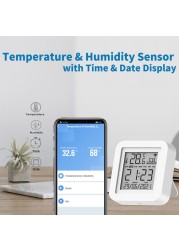 Tuya 2022 WIFI Temperature Humidity Sensor For Smart Home var SmartLife With Screen Support Alexa Google Phone