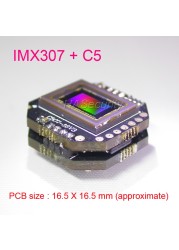 (+12V) AHD-H 1080P or CVBS 1/2.8" Sony Starvis IMX307 CMOS + C5 Main Camera Module PCB Board M12 Lens