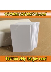 Free shopping 100pcs rfid 125Khz EM4100 /tk4100Chip blank ID card inkjet printable by Epson/Canon printer with card tray