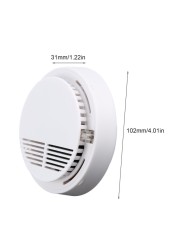 Smoke Detector Fire Alarm Standalone Detector Smoke Alarm Sensor for Home Office Security Photoelectric Smoke