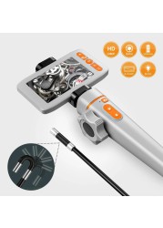 Newest 180 Degree Inspection Camera Articulating Industrial Endoscope 6mm and 8.5mm HD Camera with 6 LED for iPhone Android