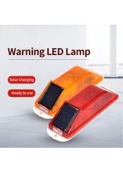 Warning Light Strobe Flash Rechargeable Warning LED Lamp Solar Powered Night Driving Balustrades Road Safety Control Chip