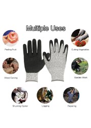 Durable Level 5 Pieces Proof Stab Resistant Wire Glove Kitchen Butcher Cuts Gloves For Oyster Shucking Fish Gardening Safety Gloves