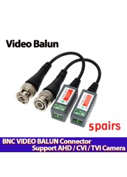 10pcs/lot Coax CAT5 CCTV Camera Passive BNC Video Balun to UTP Transceiver Connector 2000ft Distance Twisted Cable