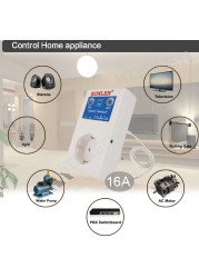 2022 16A GSM Temperature Controller Socket Power Off Alarm Home Smart Relay Switch Intelligent SMS Outlet Remote Control Gateway