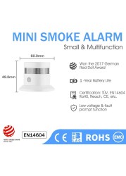 2022 Heyman Zigbee Smoke Detector Smart Home System 2.4GHz High Sensitivity Prevent Safety Smoke Sensors