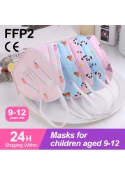 5 layers fpp2 niños kids masks CE KN95 FFP2 reusable mask 9-12 years kids infantil mascarillas masques ffpp2 enfants masque