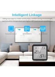 2022 Tuya Wifi Smart Temperature Sensor Humidity Sensor Indoor Thermometer LCD Display Alexa Google Home Support