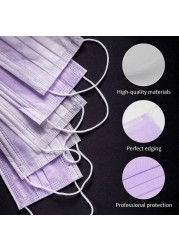 Disposable face masks 3 ply mascarillas quiurgicas homology adas anti-dust paintball adult mascara 10-200pcs mondkapje zwart