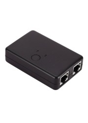 Mini 2 Port AB Network Adapter Manual 2 in 1 1 in 2 RJ45 Network Ethernet Sharing Switch Box for Laptop