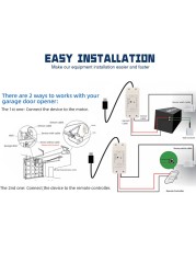 Tuya Wifi الذكية باب المرآب فتاحة RF 433mhz التحكم عن بعد التبديل فتح/إغلاق لا محور تتطلب لجوجل المنزل اليكسا جديد