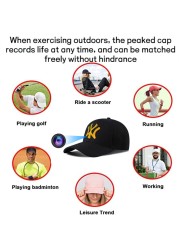 HD 1080P Wearable Baseball Hat Camera Fashion Baseball Cap Wifi Camera For Outdoor Travel Manual Recording Remote Monitoring