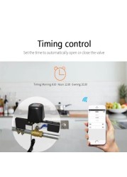 New Arrival Tuya WiFi/Zigbee Smart Control Valve For Water Gas Auto Shut Off Valve Works With Alexa Yandex Google Home