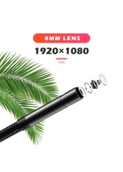 P30 Endoscope Camera 4.3" Screen Single and Dual Lens HD1080P Waterproof Industrial Inspection Borescope 8mm5.5mm3.9mm LED 2600mAh