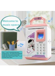 Electronic Piggy Bank ATM Password Money Box Cash Coins Saving Banks Safe Boxes Auto Scroll Paper Banknote Gift For Kids