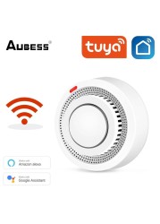 Tuya WiFi Smart Smoke Sensor Detector Smart Home Fire Alarm Smoke Detector WiFi Fire Protection Security Alarm Smart Life APP