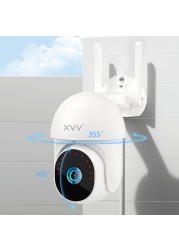 Xiaovv Outdoor PTZ Camera P6 IP Camera Indoor WiFi Monitor Night Vision Smart Home Security Video Camera Smart Home Monitoring