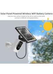 Battery Camera Wifi Solar Camera Free Cloud Service 1080P Wireless Rechargeable Battery IP Camera Outdoor Surveillance Camera