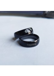 RFID Weed Chip RFID Black Ceramic Smart Finger Rewrite Ring 13.56MHZ Wear For Men Or Women