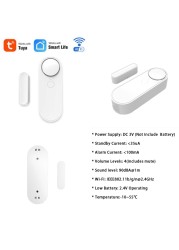 Tuya WiFi Door Sensor Siren Loud 110 dB Sounder Wireless Window Call Switch Sensor for Home Security Intrusion Burglar Alarm