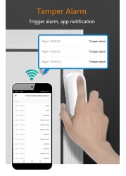 Aubess Tuya Smart WiFi Door/Window Magnetic Sensor Open/Closed Detectors Compatible With Alexa Google Home Smart Life APP
