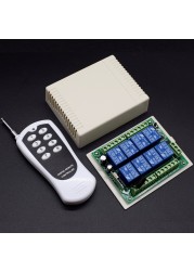 433MHz DC 24V 8 Channel Relay Module Wireless RF Remote Control Switch Transmitter + Receiver