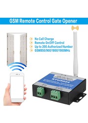 New G202 GSM Gate Opener Relay Switch 4G Remote Control 200 Door User Wireless Access Door Opener Free Call 850/900/1800/1900MHz