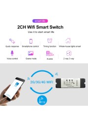 2CH WIFI Smart Switch Controller Remote Garage Door Opener Work With Alexa Echo Google Home eWeLink APP Control No Hub Require