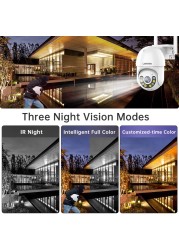 2022 Lenovo 3MP 5MP PTZ WIFI IP Camera Audio CCTV Surveillance Outdoor 4X Digital Zoom Night Full Color Wireless Waterproof