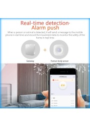 AUBESS Tuya WiFi PIR Motion Sensor Presence Infrared Human Motion Detector Smart Home Alarm System for Alexa Google Assistant