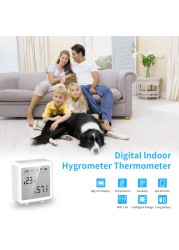 Tuya WiFi Temperature and Humidity Display Sensor Baby Room Temperature and Humidity Monitor Alarm Control Switch for Alexa