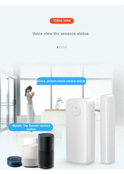 Aubess Tuya WiFi Door Sensor, Smart Open/Close Door Detectors, WiFi Window Sensor with Alexa, Google Home