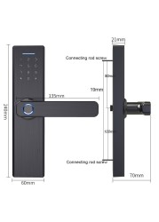 2022 X1 Intelligent Door Lock with Tuya APP Wifi Biometric Fingerprint IC Card Password Key Unlock Built-in Eight Language