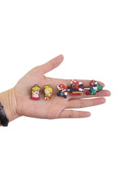 20pcs Cartoon Super Mario Luigi Mushroom PVC Shoe Charms Garden Croc Shoe Accessories Charms Buckle Fit Croc JIBZ Children Party